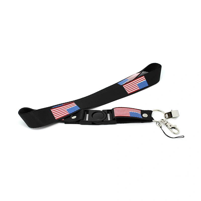 Custom college rock band lanyards with revolving buckle