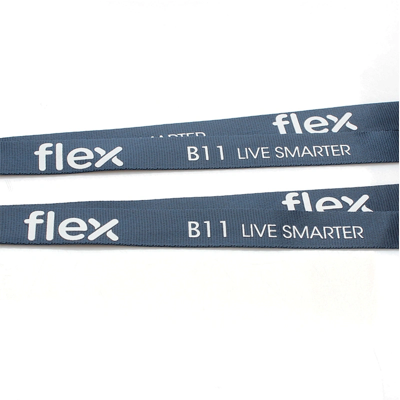 Wholesale nylon silk screen exhibition lanyards with logo custom