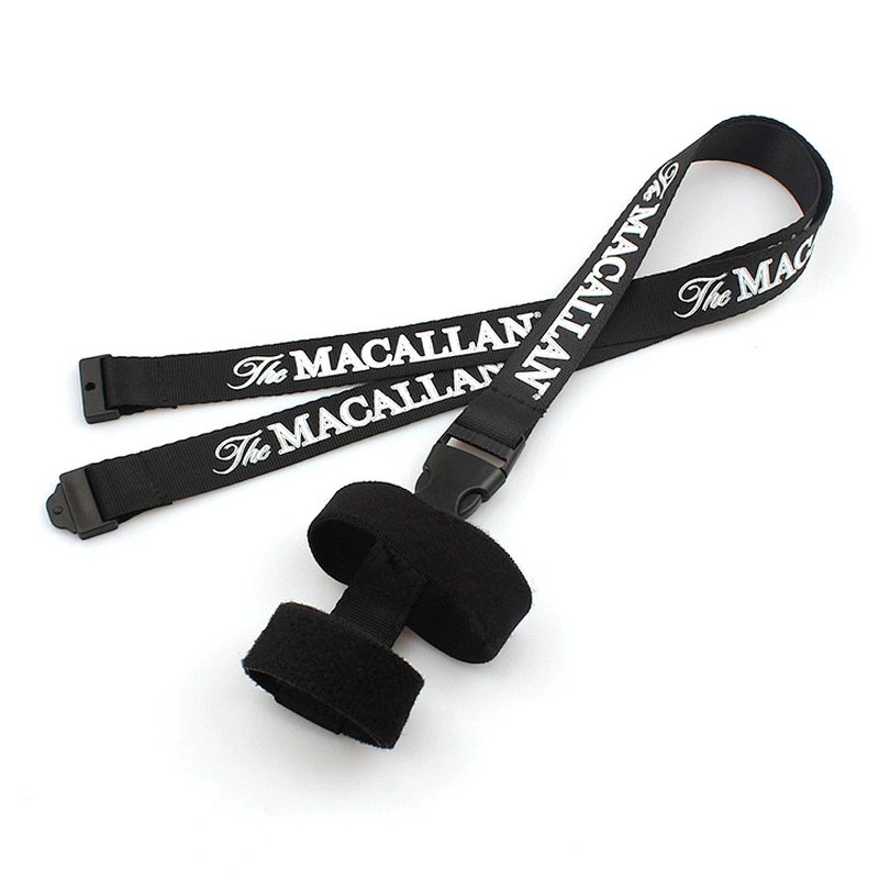 Silk screen printing nylon water bottle holder wine glass lanyard