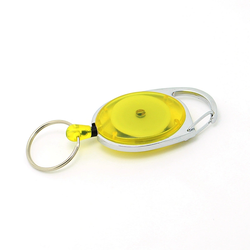 Customized carabiner retractable ABS badge tag clip holder