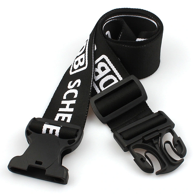 Custom product polyester adjustable luggage strap belt with your logo
