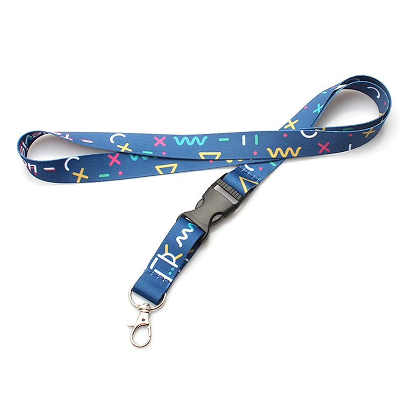 New design custom cheap printed thin lanyards heat press