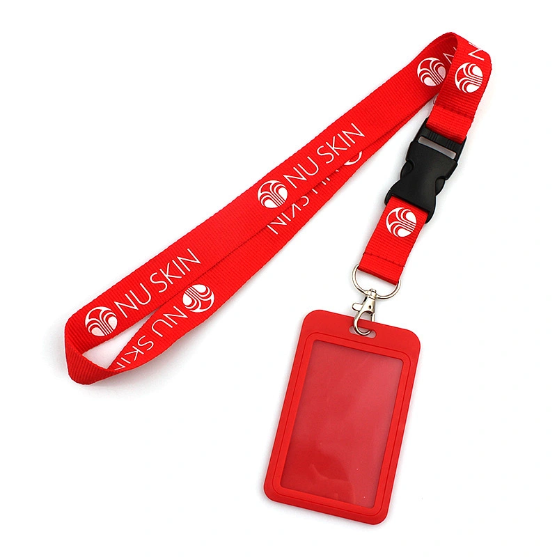 Custom wholesale plastic id card holders with lanyard