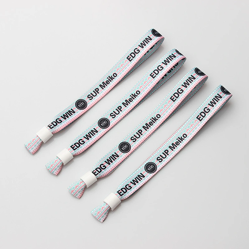 Polyester high quality the wrist band with plastic cord for party and gift