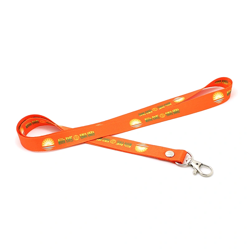 Heat transfer printing polyester custom logo key holder lanyard