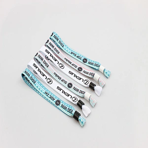Polyester high quality the wrist band with plastic cord for party and gift