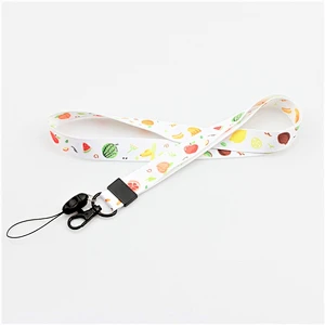 Factory price heat printing custom design logo neck lanyard cell phone loop