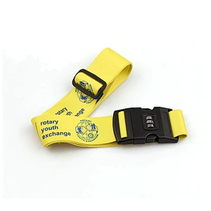 Heat transfer printing logo luggage strap with combination lock