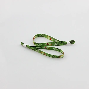 Cheap custom made souvenir events fabric wristband with barrel locks