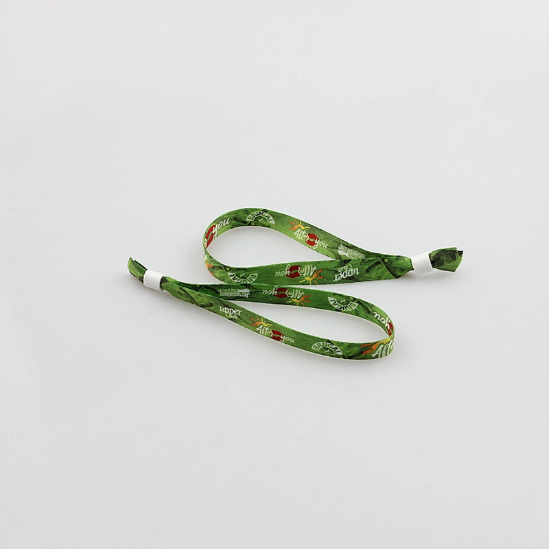 Cheap custom made souvenir events fabric wristband with barrel locks