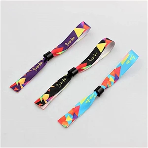 2019 latest different color customized ribbon bracelets with plastic hollow locks