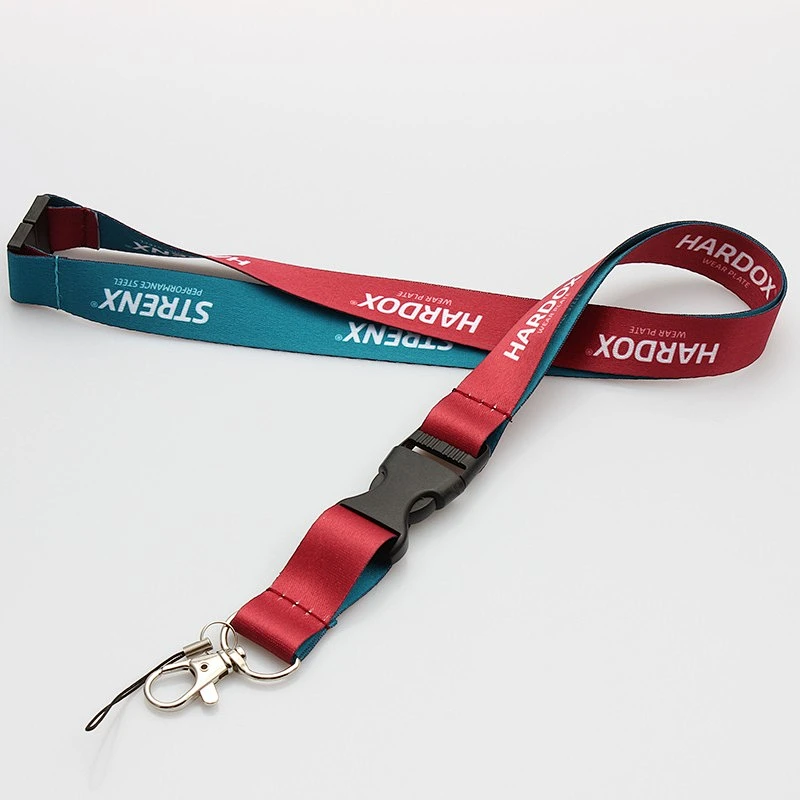 Custom polyester Eco-friendly heat transfer print id card neck strap