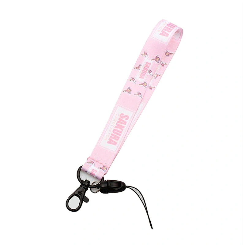 Printed custom mobile phone straps key chain short Lanyard