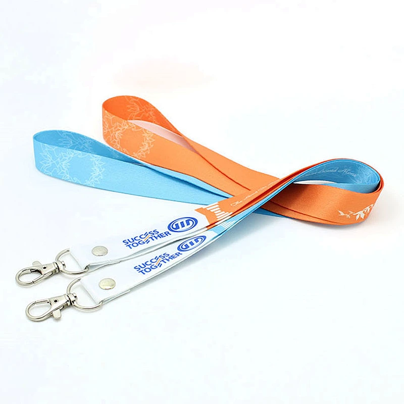 Factory OEM high quality polyester keychain lanyard