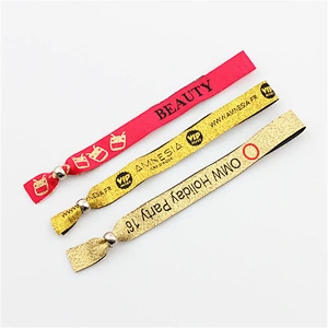 Comic girl woven embroidered cloth wristbands for event