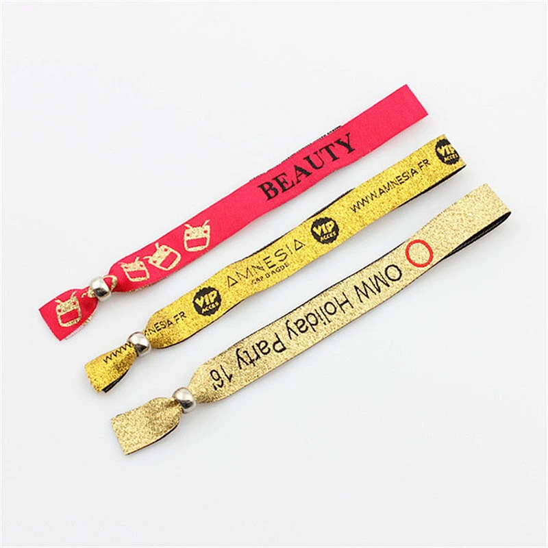 Comic girl woven embroidered cloth wristbands for event