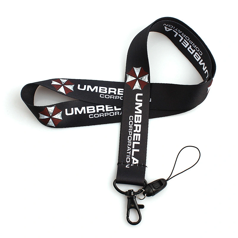 Cheap custom polyester security lanyard heat press