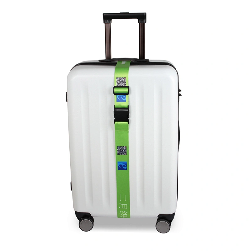 Wholesale promotional custom design logo polyester luggage belts with lock