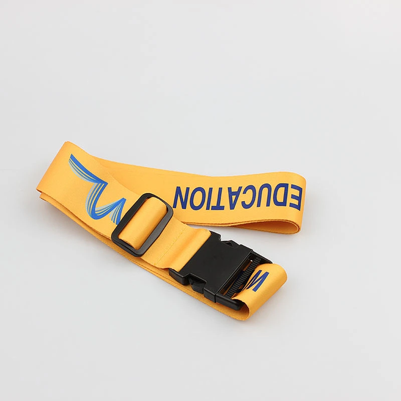 High quality sublimation strap custom printing plastic release buckle luggage belt