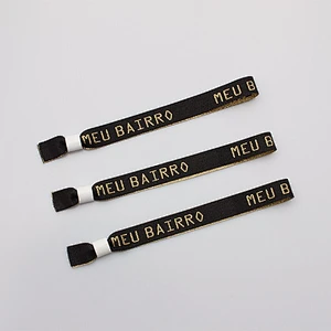 Event fabric wristband with white plastic locks wholesale bracelets