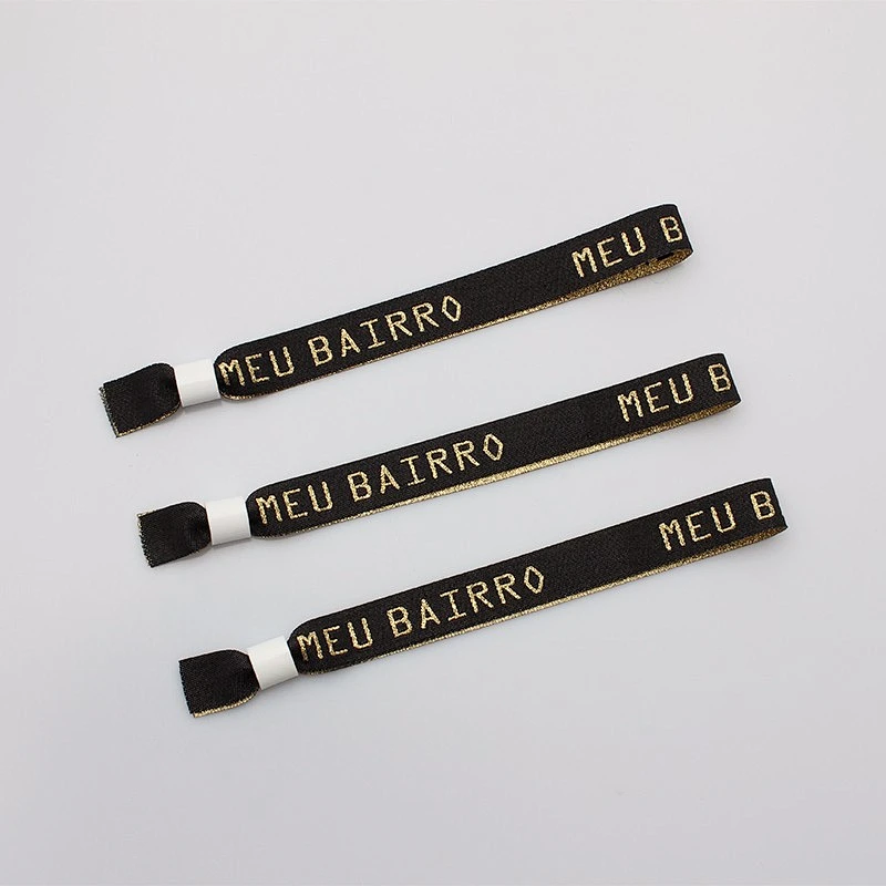 Event fabric wristband with white plastic locks wholesale bracelets