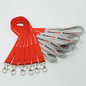 Hot sale good quality sublimation custom polyester USB flash drive lanyard