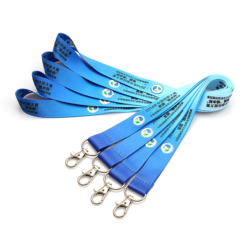Hot sale printed professional customized knitted cotton lanyard