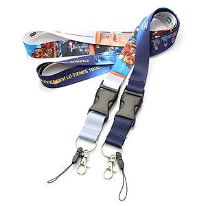 Customized Cheap Heat Transfer Printing Polyester Lanyards With Breakaway Hook