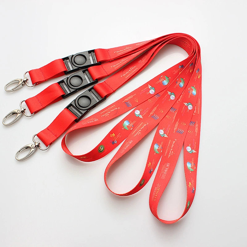 Custom college rock band lanyards with revolving buckle