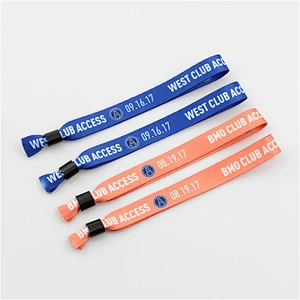 Hot sale custom logo printed cloth adjustable festival bracelet