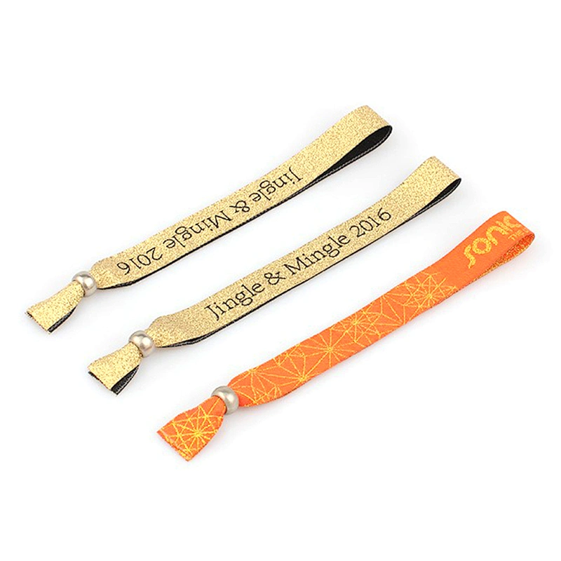 Event entrance ticket security snap closure woven wristbands