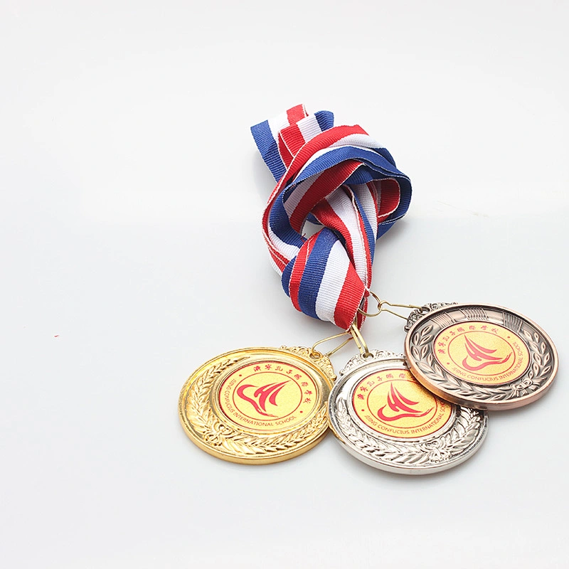 Hot sale factory custom eco-friendly award ribbon medal lanyard