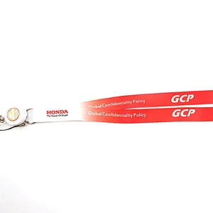 Factory cheap neck card holder gradient lanyard with yoyo badge