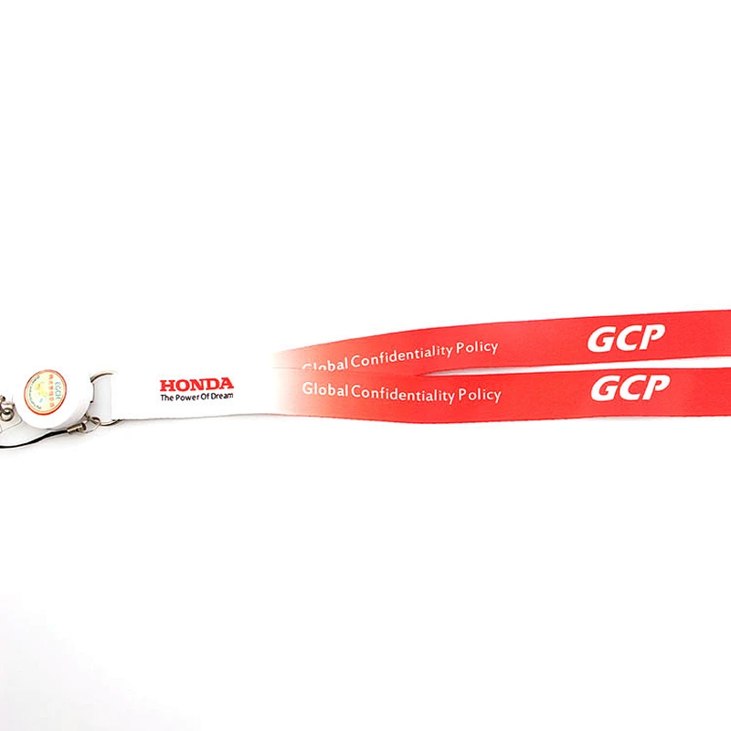 Factory cheap neck card holder gradient lanyard with yoyo badge