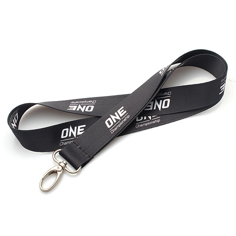 Flat cheap heat transfer printed lanyard with trigger clip
