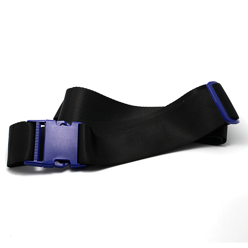 Wholesale hot sale print black luggage strap belt with custom logo
