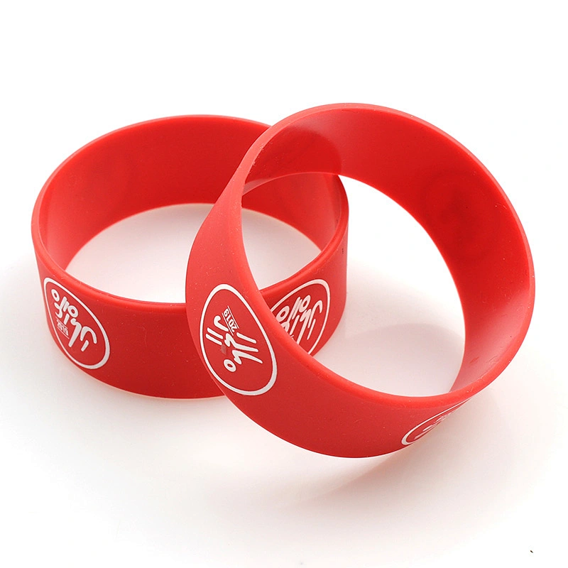 2019 Factory Customized Logo Brand Rubber Silicone Wristband Bracelet