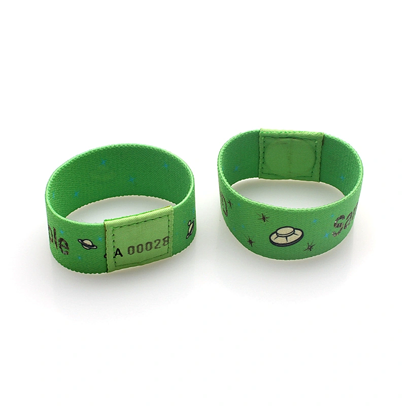 Factory directly sale custom new style polyester elastic fabric woven RFID wristband