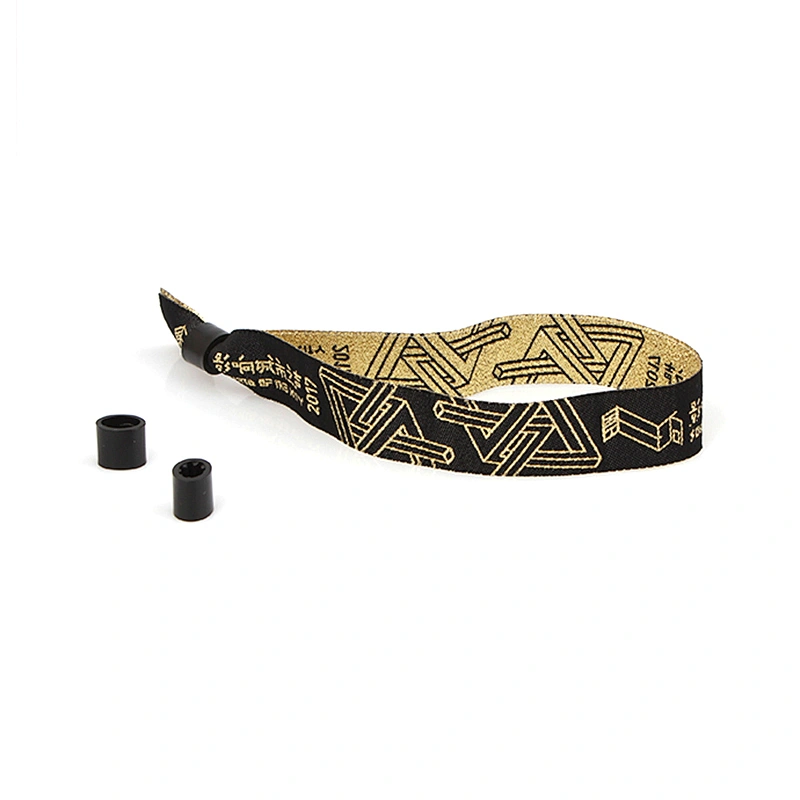 Festival events custom no minimum order woven polyester wristband