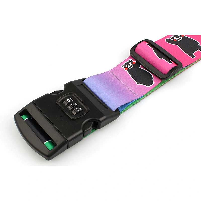 Personalized luggage belt with digital lock for security suitcase