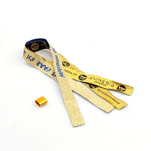 Custom business conference printed wristband with plastic lock