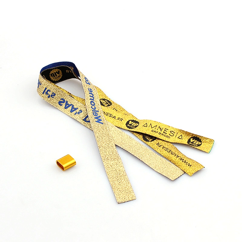 Custom business conference printed wristband with plastic lock