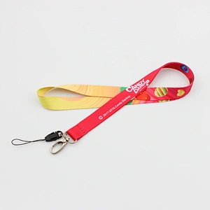 Popular polyester custom lanyard neck strap key chain