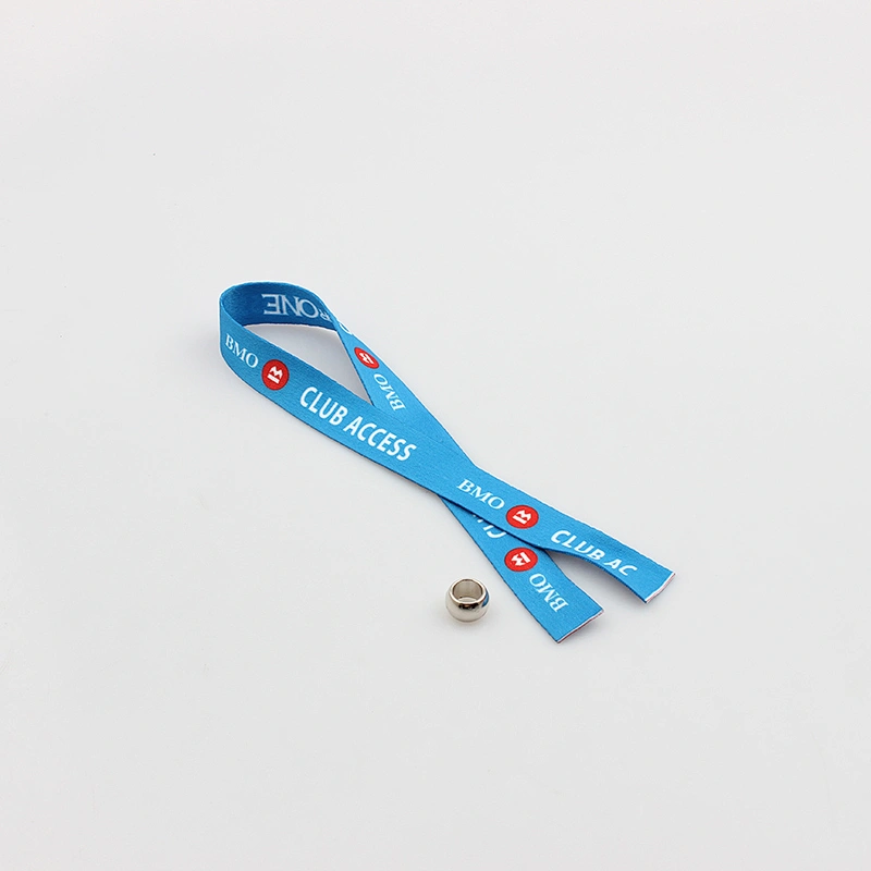 Cheap custom made souvenir events fabric wristband with barrel locks