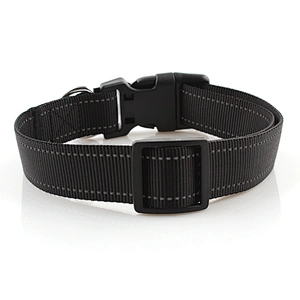Hot sale durable customized reflective black dog collar and leash