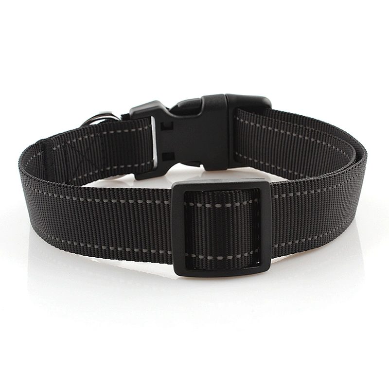 Hot sale durable customized reflective black dog collar and leash