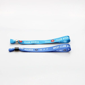 Custom logo advertising fabric wristband for events or festival gift