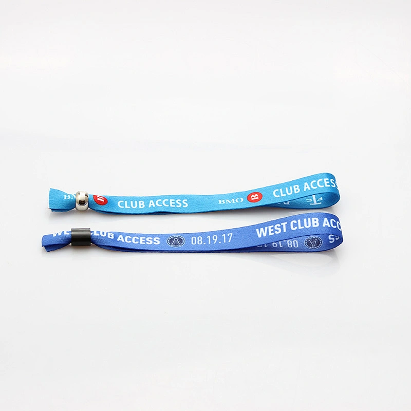 Custom logo advertising fabric wristband for events or festival gift