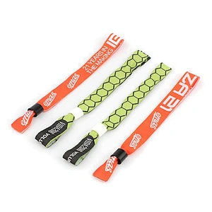 New Products For Friendship Customized Logo Polyester Woven Wristband