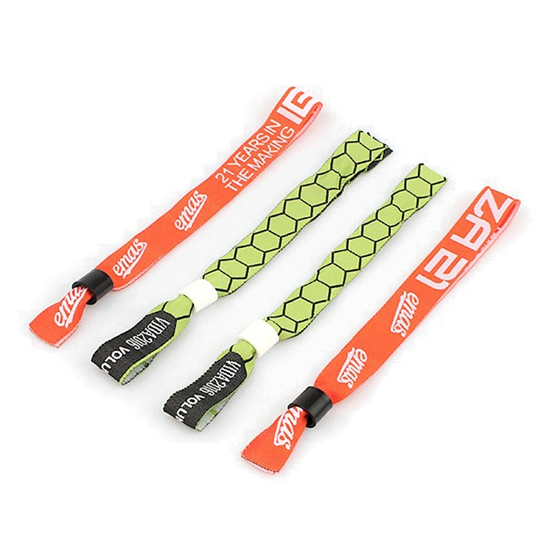 New Products For Friendship Customized Logo Polyester Woven Wristband